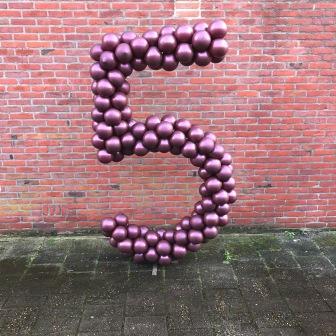 Ballonnenpilaar cijfer 5