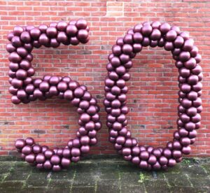 Ballonnen pilaar cijfer 50