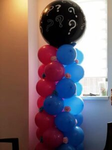 gender reveal topballon zwart