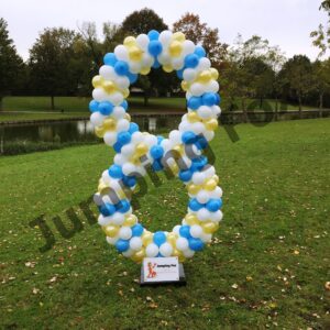Ballonnen pilaar cijfer 8