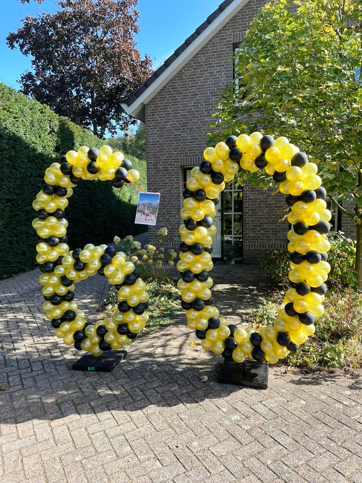Ballonnenpilaren 60 Goud zwart
