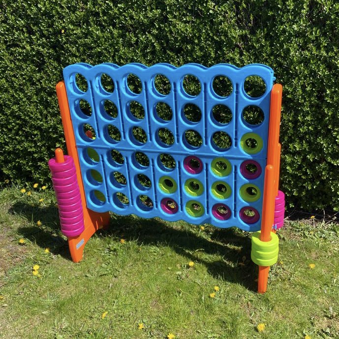 Vier op een rij blauw roze groen