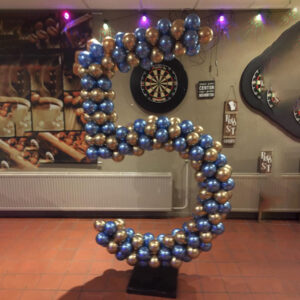 Ballonnenpilaar 5 Blauw/Goud
