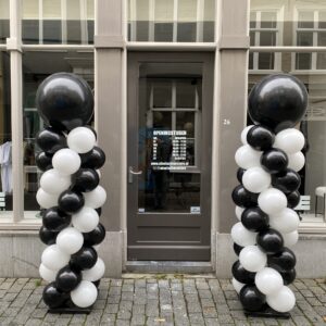 Ballonnen pilaren zwart/wit