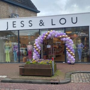 Ballonnenboog paars goud transparant